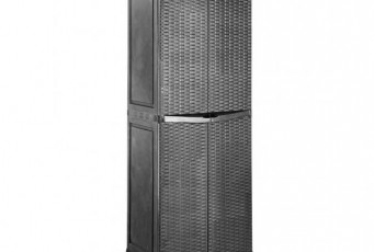 Уличный шкаф Keter Rattan Style Tall серый