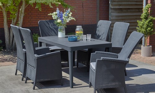 Стол Keter Girona table flat waves графит