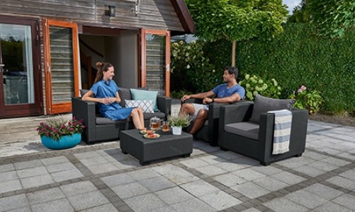 Keter - Столик с подушкой Keter Salta Table графит Столик с подушкой Keter Salta Table графит