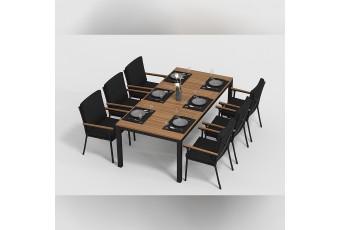 Обеденная зона Gardenini Bella Calma S 220 Цвет: Карбон, чёрный