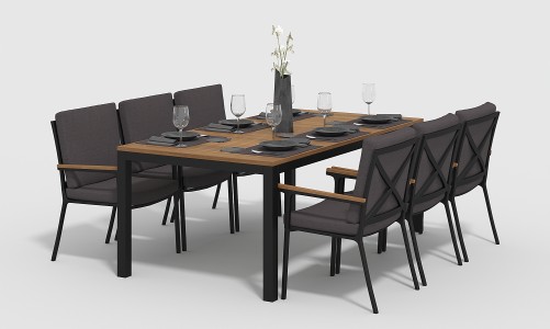 Gardenini - Обеденная зона Gardenini Bella Calma S 200 Цвет: Карбон, антрацит Обеденная зона Gardenini Bella Calma S 200 Цвет: Карбон, антрацит
