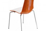 ScabDesign - Стул Scab Design Zebra Bicolore Цвет: хром, белый, оранжевый Стул Scab Design Zebra Bicolore Цвет: хром, белый, оранжевый