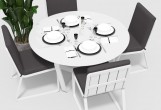 Gardenini - Обеденная зона Gardenini Primavera White Антрацит с стульями Voglie Обеденная зона Gardenini Primavera White Антрацит с стульями Voglie