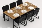 IdealPatio - Обеденная группа Ideal Patio Tella Gira 220 Цвет: карбон, чёрный Обеденная группа Ideal Patio Tella Gira 220 Цвет: карбон, чёрный