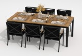 IdealPatio - Обеденная группа Ideal Patio Tella Festa Plus 220 Цвет: карбон, чёрный Обеденная группа Ideal Patio Tella Festa Plus 220 Цвет: карбон, чёрный