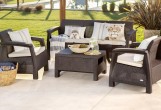 Keter - Лаунж зона Keter Corfu Triple set коричневая Лаунж зона Keter Corfu Triple set коричневая