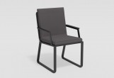 Gardenini - Обеденная зона Gardenini Malia Carbon 180 Антрацит со стульями Voglie Armrest Обеденная зона Gardenini Malia Carbon 180 Антрацит со стульями Voglie Armrest