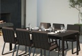 Gardenini - Обеденная зона Gardenini Malia Carbon 180 Антрацит со стульями Voglie Armrest Обеденная зона Gardenini Malia Carbon 180 Антрацит со стульями Voglie Armrest