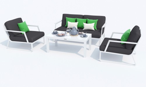 IdealPatio - Лаунж зона Ideal Patio Estivo Цвет: белый, антрацит Лаунж зона Ideal Patio Estivo Цвет: белый, антрацит