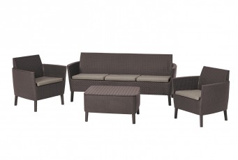 Лаунж зона Keter Salemo 3 seater set коричневый