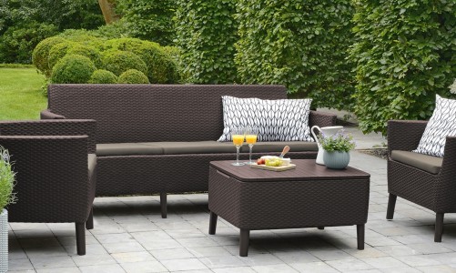 Keter - Лаунж зона Keter Salemo 3 seater set коричневый Лаунж зона Keter Salemo 3 seater set коричневый
