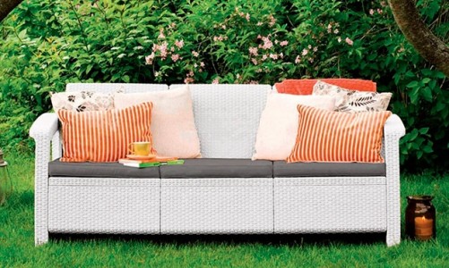 Keter - Диван Keter Corfu love seat max белый Диван Keter Corfu love seat max белый