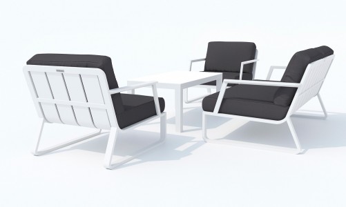 IdealPatio - Лаунж зона Ideal Patio Estivo Цвет: белый, антрацит Лаунж зона Ideal Patio Estivo Цвет: белый, антрацит