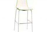 ScabDesign - Стул барный Scab Design Zebra Bicolore Цвет: хром, белый, зеленый Стул барный Scab Design Zebra Bicolore Цвет: хром, белый, зеленый