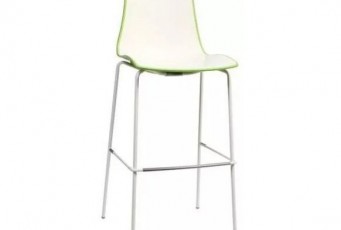 Стул барный Scab Design Zebra Bicolore Цвет: хром, белый, зеленый