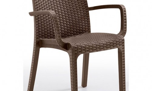 B:rattan - Кресло пластиковое Indiana Цвет: кофе Кресло пластиковое Indiana Цвет: кофе