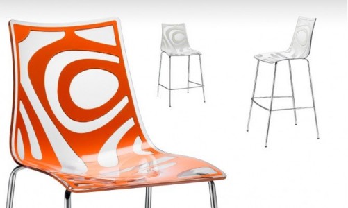 ScabDesign - Стул барный Scab Design Wave Цвет: хром, лён Стул барный Scab Design Wave Цвет: хром, лён