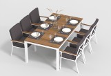 Gardenini - Обеденная зона Gardenini Bella Calma S 200 Цвет: Белый, антрацит Обеденная зона Gardenini Bella Calma S 200 Цвет: Белый, антрацит
