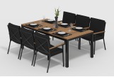 Gardenini - Обеденная зона Gardenini Bella Calma S 200 Цвет: Карбон, черный Обеденная зона Gardenini Bella Calma S 200 Цвет: Карбон, черный