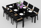 IdealPatio - Обеденная группа Ideal Patio Cana Bonta 220 Цвет: карбон, чёрный Обеденная группа Ideal Patio Cana Bonta 220 Цвет: карбон, чёрный