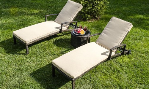 Раскладной лежак для пляжа Joygarden Milano коричневый