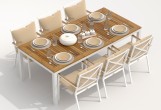 IdealPatio - Обеденная группа Ideal Patio Tella Festa Plus 200 Цвет: белый, бежевый Обеденная группа Ideal Patio Tella Festa Plus 200 Цвет: белый, бежевый