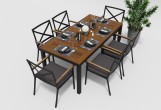Gardenini - Стол обеденный Gardenini Bella 220 Цвет: Темно-серый Стол обеденный Gardenini Bella 220 Цвет: Темно-серый