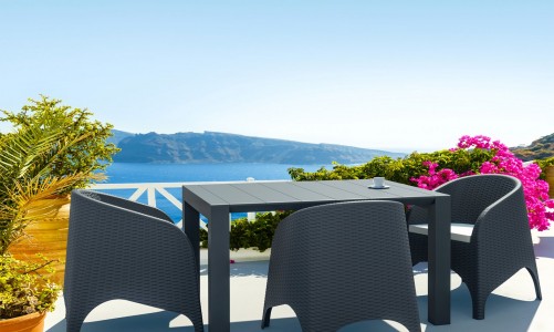 Кресло плетеное Siesta Contract Aruba Цвет: антрацит