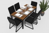 Gardenini - Обеденная зона Gardenini Bella Carbon Voglie 180 Цвет: Черный Обеденная зона Gardenini Bella Carbon Voglie 180 Цвет: Черный