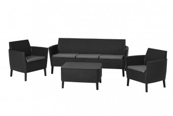 Лаунж зона Keter Salemo 3 seater set графит