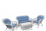Lite - Комплект мебели из искусственного ротанга Lite Kavena White Blue Комплект мебели из искусственного ротанга Lite Kavena White Blue