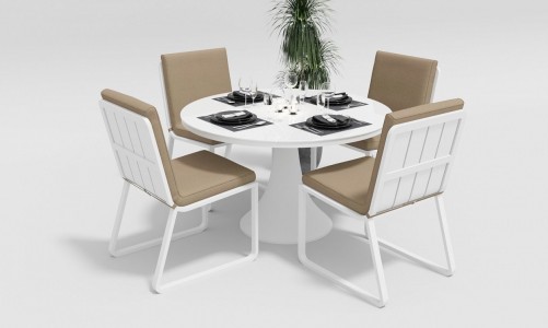 Gardenini - Стол Gardenini Vogle Round White Стол Gardenini Vogle Round White