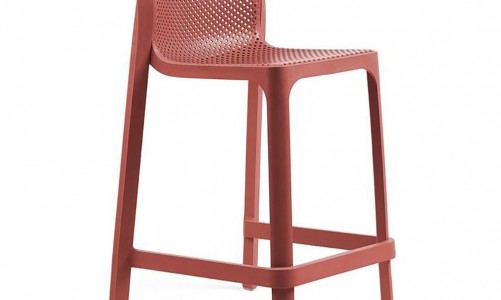 Стул полубарный Nardi Net Stool Mini Цвет: коралловый