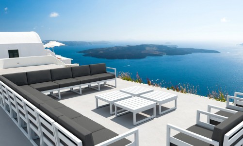SiestaContract - Кресло Siesta Contract Mykonos Цвет: белый, чёрный Кресло Siesta Contract Mykonos Цвет: белый, чёрный