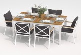 IdealPatio - Обеденная группа Ideal Patio Tella Festa Plus 180 Цвет: белый, антрацит Обеденная группа Ideal Patio Tella Festa Plus 180 Цвет: белый, антрацит