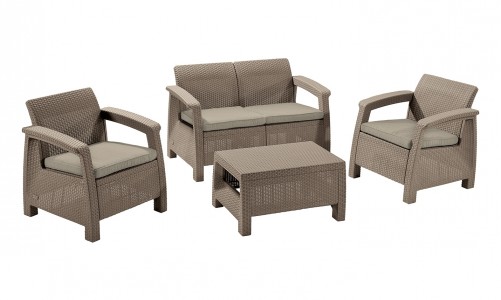 Keter - Лаунж зона Keter Corfu Set капучино Лаунж зона Keter Corfu Set капучино