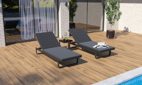 IdealPatio - Шезлонг Ideal Patio Letto Цвет: карбон, антрацит Шезлонг Ideal Patio Letto Цвет: карбон, антрацит