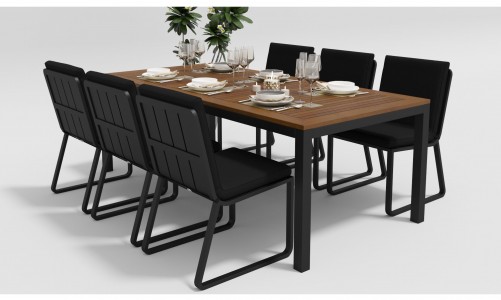 Gardenini - Обеденная зона Gardenini Bella Carbon Voglie 220 Цвет: Черный Обеденная зона Gardenini Bella Carbon Voglie 220 Цвет: Черный