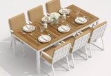IdealPatio - Обеденная группа Ideal Patio Tella Alba 200 Цвет: белый, бежевый Обеденная группа Ideal Patio Tella Alba 200 Цвет: белый, бежевый