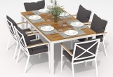 IdealPatio - Обеденная группа Ideal Patio Tella Festa Plus 180 Цвет: белый, антрацит Обеденная группа Ideal Patio Tella Festa Plus 180 Цвет: белый, антрацит