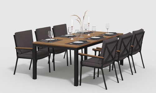 Gardenini - Обеденная зона Gardenini Bella Calma S 220 Цвет: Карбон, антрацит Обеденная зона Gardenini Bella Calma S 220 Цвет: Карбон, антрацит