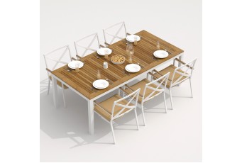 Обеденная группа Ideal Patio Tella Festa 220 Цвет: белый, бежевый