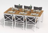 IdealPatio - Обеденная группа Ideal Patio Tella Festa Plus 200 Цвет: белый, антрацит Обеденная группа Ideal Patio Tella Festa Plus 200 Цвет: белый, антрацит