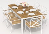 Обеденная группа Ideal Patio Tella Festa 180 Цвет: белый, бежевый