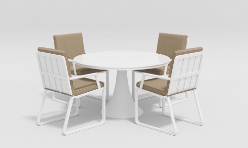 Gardenini - Стол Gardenini Vogle Round White Стол Gardenini Vogle Round White