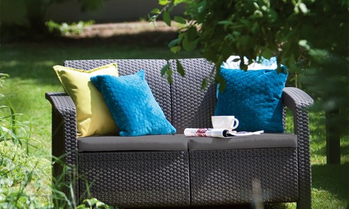 Диван Keter Corfu love seat коричневый