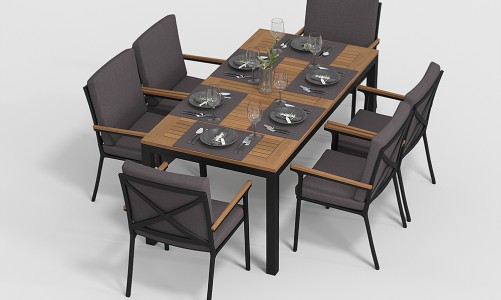 Gardenini - Обеденная зона Gardenini Bella Calma S 180 Цвет: Карбон, антрацит Обеденная зона Gardenini Bella Calma S 180 Цвет: Карбон, антрацит