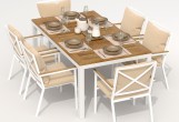 IdealPatio - Обеденная группа Ideal Patio Tella Festa Plus 180 Цвет: белый, бежевый Обеденная группа Ideal Patio Tella Festa Plus 180 Цвет: белый, бежевый