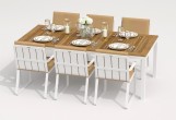 IdealPatio - Обеденная группа Ideal Patio Tella Alba 200 Цвет: белый, бежевый Обеденная группа Ideal Patio Tella Alba 200 Цвет: белый, бежевый
