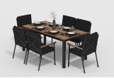 Gardenini - Обеденная зона Gardenini Bella Calma S 180 Цвет: Карбон, черный Обеденная зона Gardenini Bella Calma S 180 Цвет: Карбон, черный